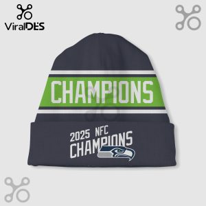 Seattle Seahawks 2025 NFC Champions Knit Beanie Hat