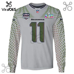 Seahawks long sleeve jersey with the number 11 and Super Bowl LVIII logo!
