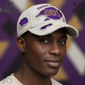Omega Psi Phi 1911-2026 Fraternity Distressed Embroidered Baseball Cap