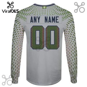 Customizable long sleeve shirt with 'ANY NAME' and '00' filled with repeating '12' pattern.!