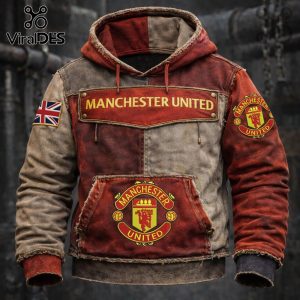 Manchester United Hoodie. Features Union Jack Flag and the Manchester United logo.!