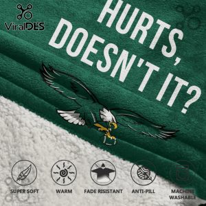Green blanket with Philly Eagles logo, says