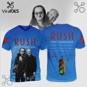 Rush Fifty Something tour shirt featuring band members and concert dates.!
