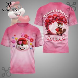 Buc-ee's Beaver Believer Pink 3D T-Shirt - Show your love for Buc-ee's with this vibrant pink tee featuring a cool 3D design.