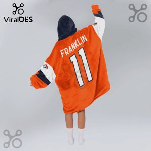 Snuggle Blanket Hoodie with 'FRANKLIN' and number '11' on an orange sports jersey design.!