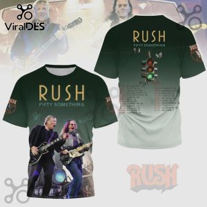 Rush Fifty Something 2027 Tour T-shirt featuring band members and tour dates!