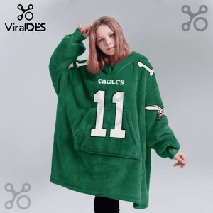 Green Eagles Snuggle Hoodie with number 11 and team logo on the sleeve.!
