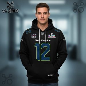 Seattle Seahawks 12th Fan Super Bowl LVI 3D Pullover Hoodie