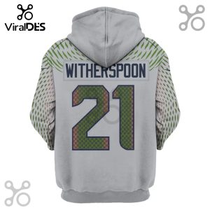 Gray hoodie with Witherspoon and the number 21 printed on the back, using number 12.!