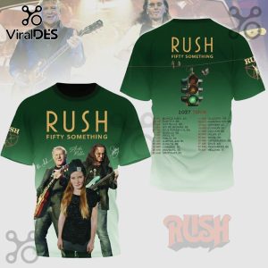 Rush Fifty Something 2027 tour all-over print shirt featuring band members and tour dates.!