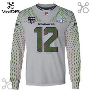 Seahawks Super Bowl LIX Jersey with the number 12 filled with repeating number 12.!