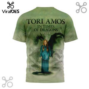 Tori Amos In Times Of Dragons US Tour 2026 cities and dates printed on a shirt!