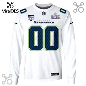 White long-sleeve jersey with Seattle Seahawks design and the number 00.!