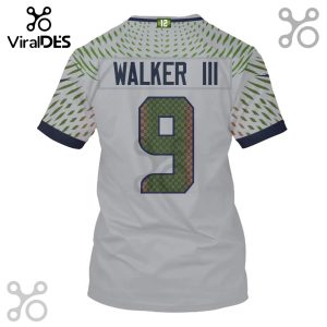 Shirt featuring 'Walker III' and the number '9' filled with repeated number '12'.!