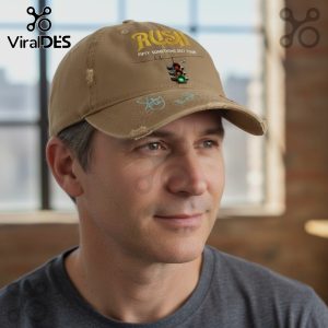 Rush Fifty Something 2027 Tour Embroidered Distressed Baseball Cap