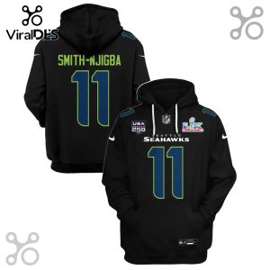 Seattle Seahawks Smith-Nijigba 11 Super Bowl LVIII 3D Pullover Hoodie