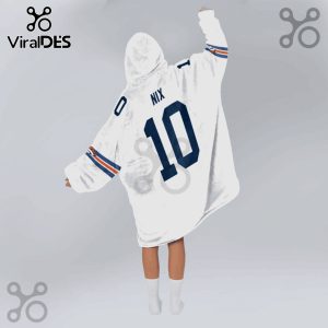 Snuggle Blanket Hoodie featuring 'Nix' and the number '10' in navy blue on a white backdrop!