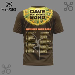 Dave Matthews Band 2026 Summer Tour 3D T-Shirt - Vibrant concert tee for the ultimate DMB fan!