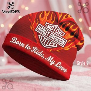 Harley Davidson Motor Valentine's Day Beanie Hat - Show your love for motorcycles with this festive beanie!