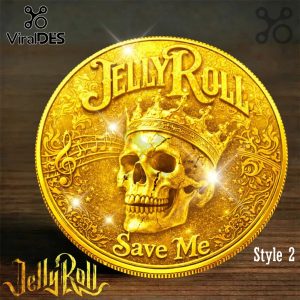 Limited edition Jelly Roll commemorative coin. A unique collectible for fans of the country music star.