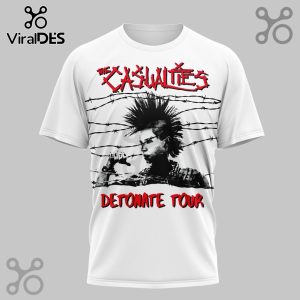 The Casualties Detonate Tour 2026 T-Shirt featuring band logo and tour dates.