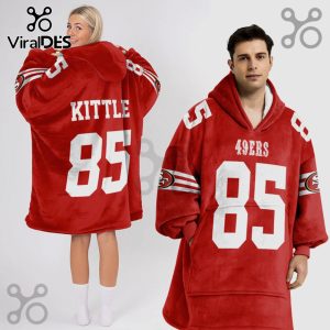 San Francisco 49ers Kittle 85 Oversized Wearable Blanket Hoodie