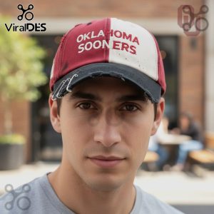 Oklahoma Sooners Distressed Embroidered Vintage Style Hat