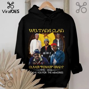 Black hoodie with Wu-Tang Clan members and Oliver 'Power' Grant tribute design.!