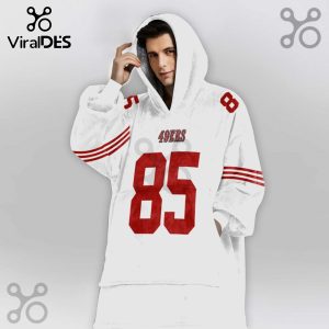 San Francisco 49ers George Kittle 85 Football Oversized Blanket Hoodie