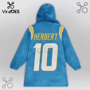 Los Angeles Chargers themed Snuggle Hoodie featuring 'HERBERT' and the number '10'.!