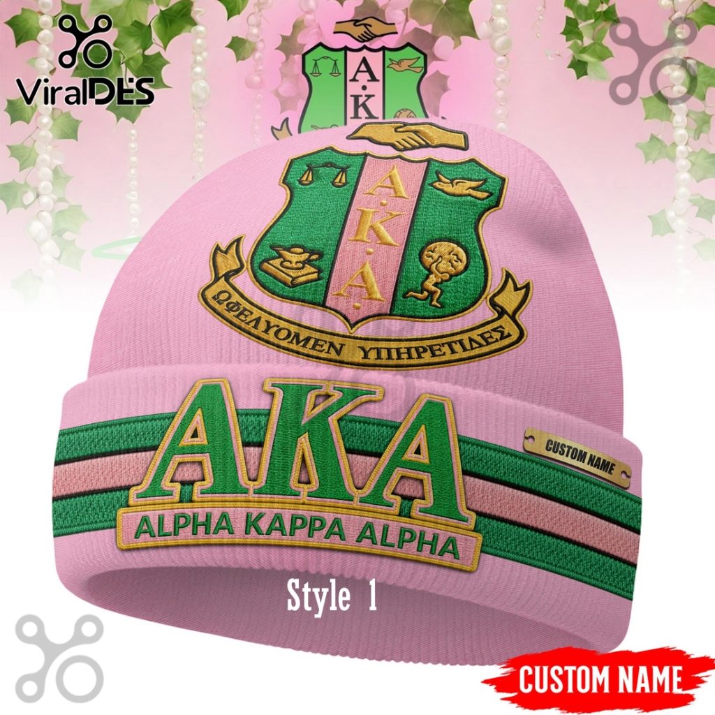 Alpha Kappa Alpha Custom Name Beanie Hat Alpha Kappa Alpha Custom Name Beanie Hat