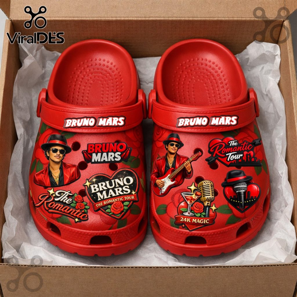 Bruno Mars The Momantic Tour 2026 Crocs Clogs Shoes