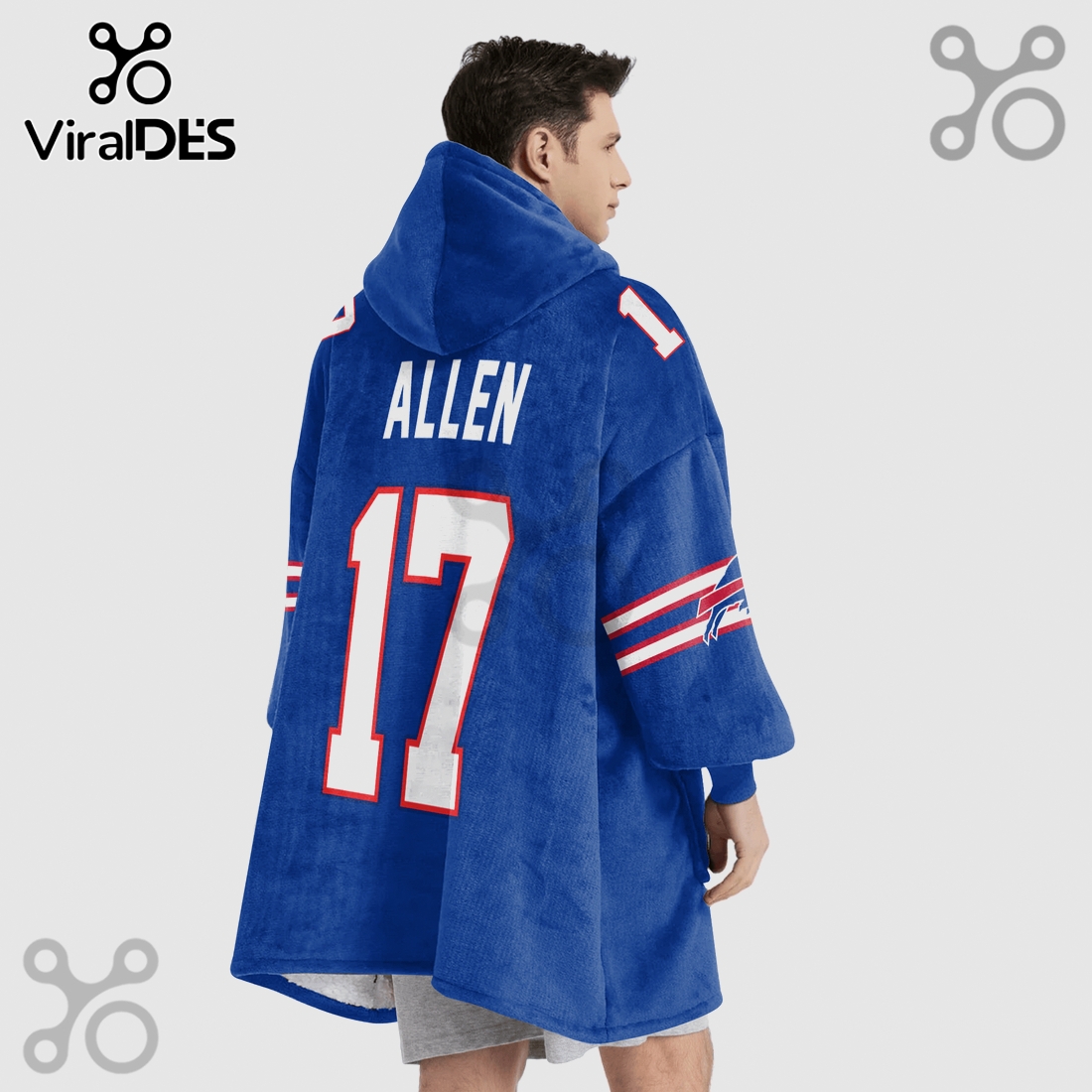 Buffalo Bills Allen 17 Motivational Throw Blanket Hoodie Buffalo Bills Allen 17 Motivational Throw Blanket Hoodie