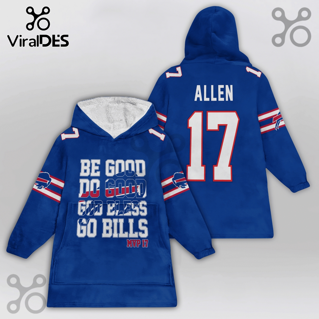 Buffalo Bills Allen 17 Motivational Throw Blanket Hoodie Buffalo Bills Allen 17 Motivational Throw Blanket Hoodie