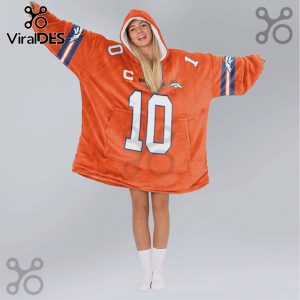 Orange hooded blanket with