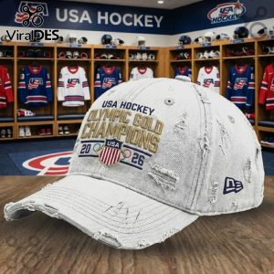 USA Hockey Olympic Gold Champions 2026 Distressed Adjustable Hat