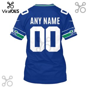 Customizable blue sports jersey featuring 'ANY NAME' and the number '00'.!