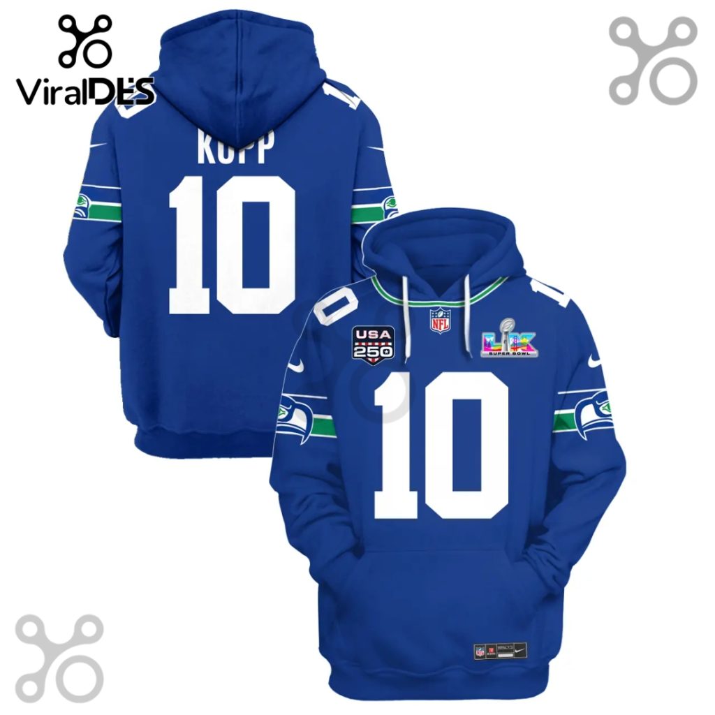 Cooper Kupp Seattle Seahawks Super Bowl LVI 3D Graphic Hoodie Cooper Kupp Seattle Seahawks Super Bowl LVI 3D Graphic Hoodie