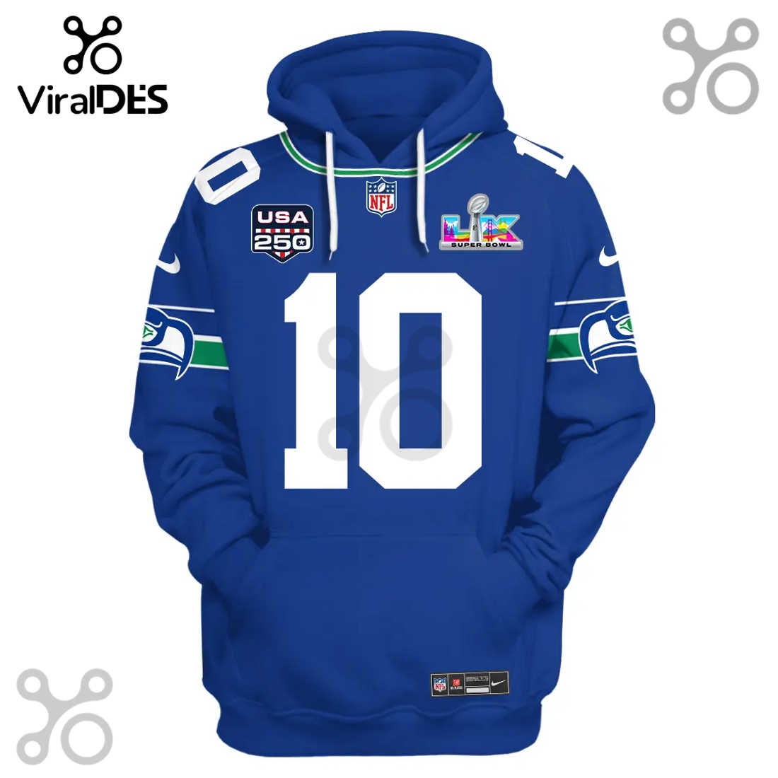 Cooper Kupp Seattle Seahawks Super Bowl LVI 3D Graphic Hoodie Cooper Kupp Seattle Seahawks Super Bowl LVI 3D Graphic Hoodie