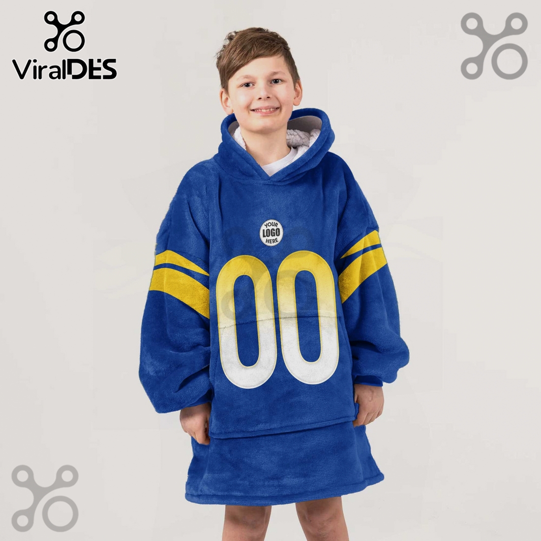 Customizable Football Team Blanket Hoodie Customizable Football Team Blanket Hoodie