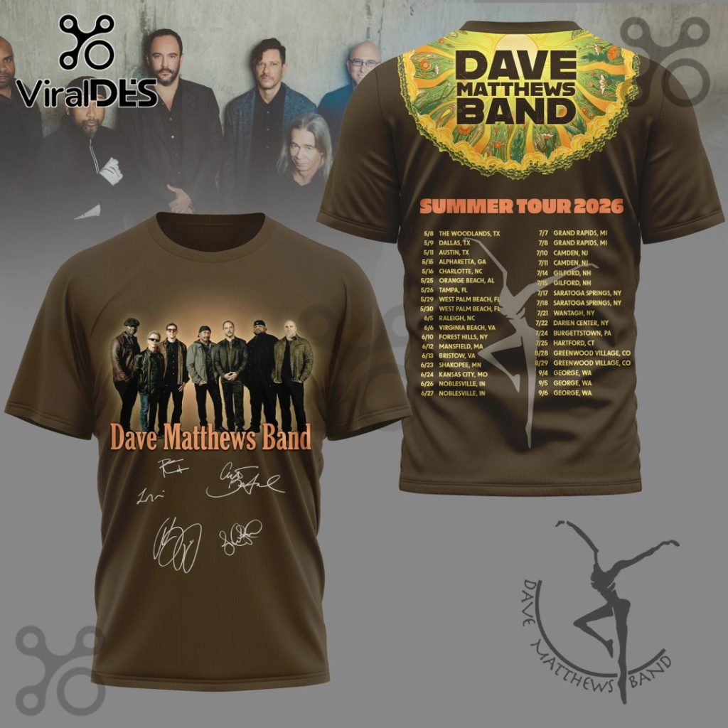 Dave Matthews Band Summer Tour 2026 3D T-Shirt