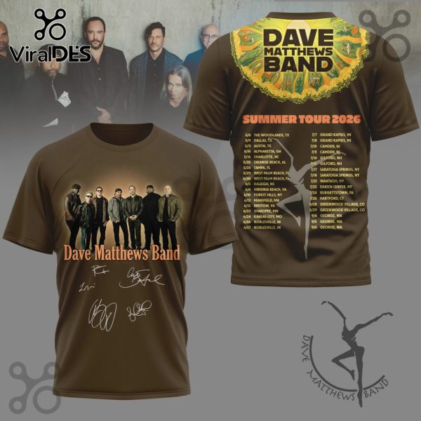 Dave Matthews Band Summer Tour 2026 3D T-Shirt - Viral 3D T-Shirt