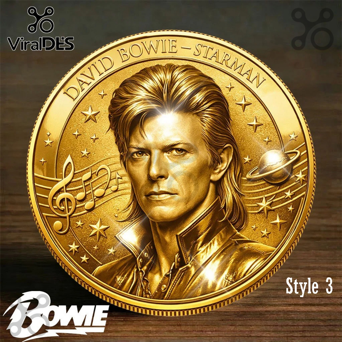 David Bowie Starman Commemorative Coin David Bowie Starman Commemorative Coin