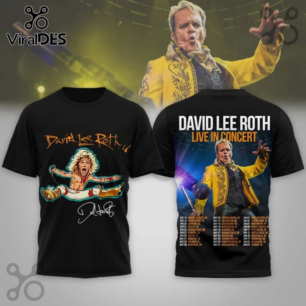 David Lee Roth 2026 Tour 3D T-Shirt