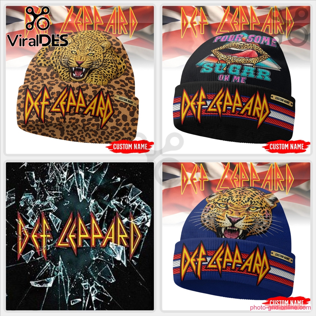 Def Leppard Rock Band Beanie Hat Def Leppard Rock Band Beanie Hat