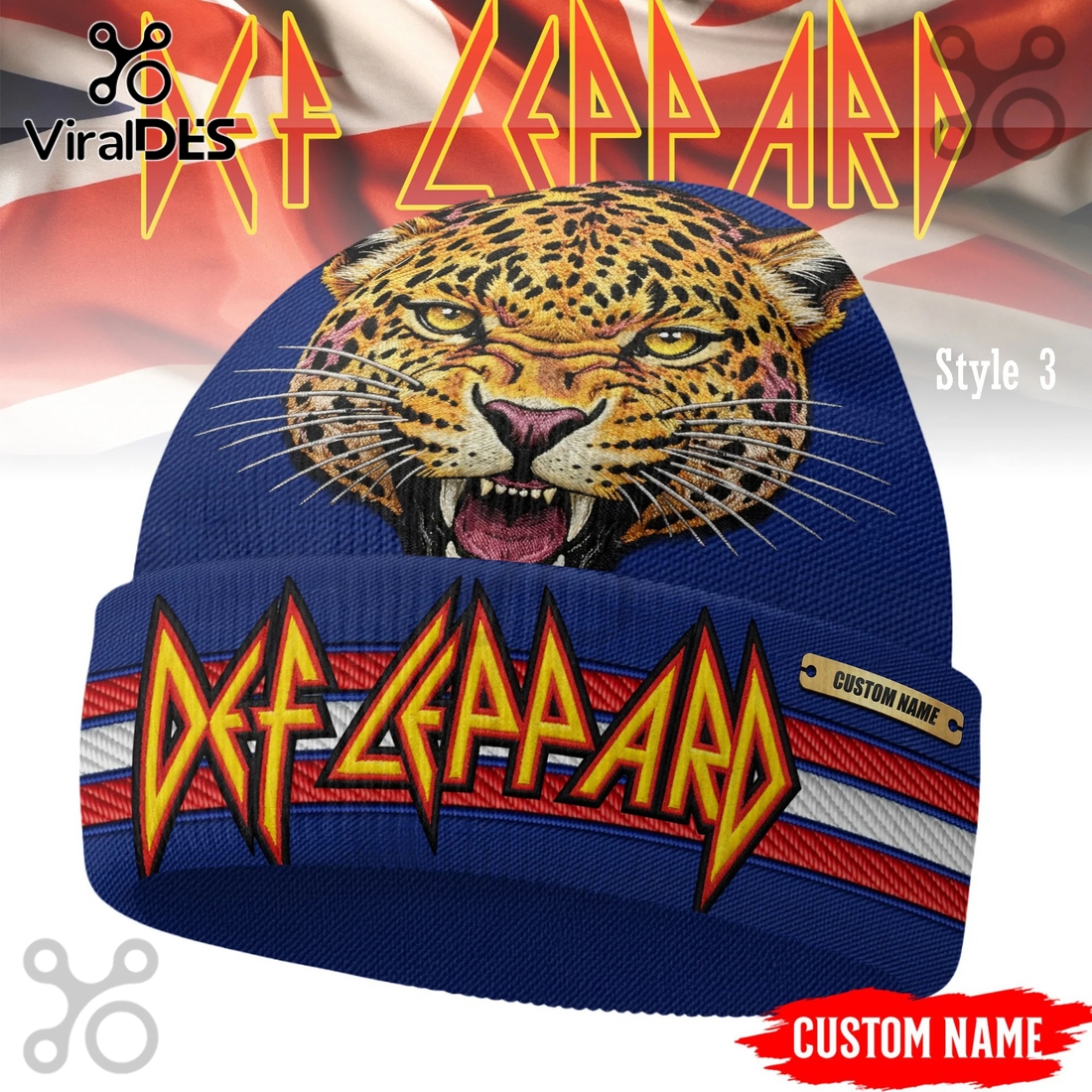 Def Leppard Rock Band Beanie Hat Def Leppard Rock Band Beanie Hat
