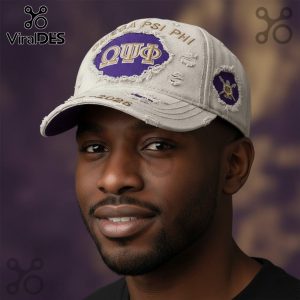 Omega Psi Phi 1911-2026 Premium Embroidered Distressed Dad Hat