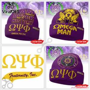 Omega Psi Phi Custom Name Beanie Hat Omega Psi Phi Custom Name Beanie Hat