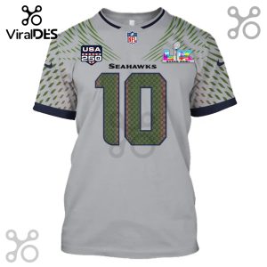 Gray Seahawks jersey with the number 10 filled with the number 12 pattern.!