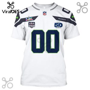 Seahawks Super Bowl 50 themed jersey with the number 00 on the front.!